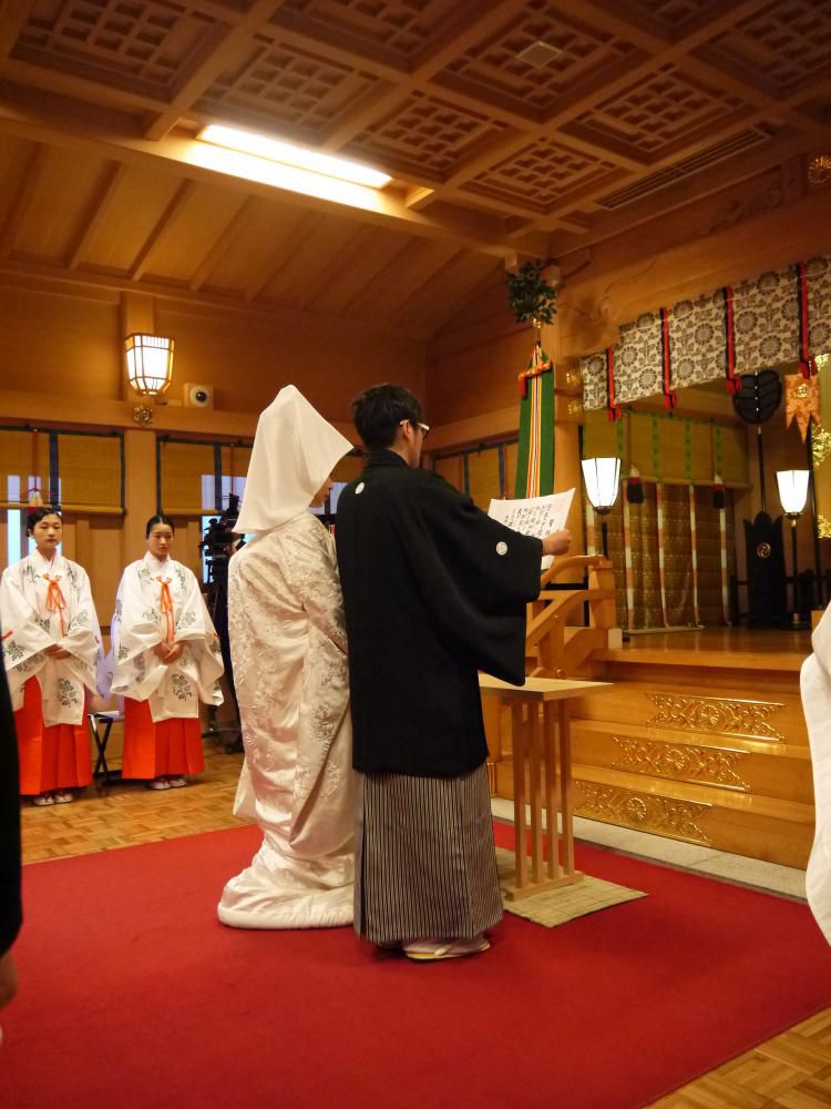 明治神宮の結婚式場内部です