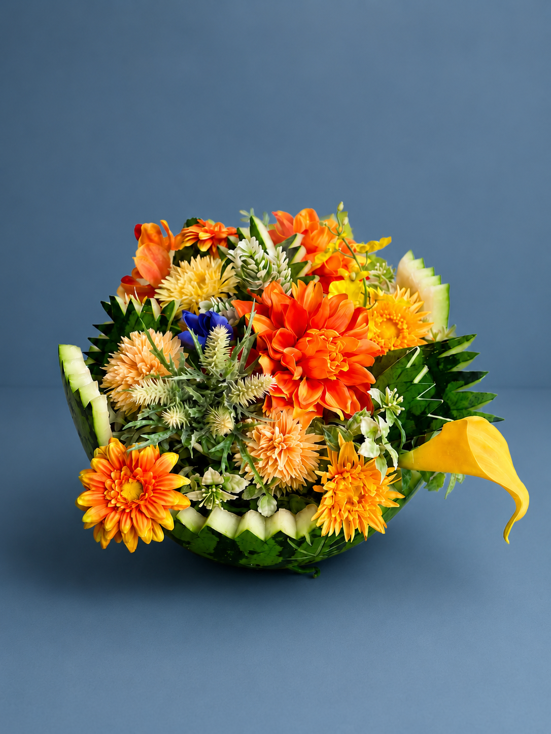 スイカアレンジメント|えがお花_アーティフィッシャルフラワー(高品質な造花)