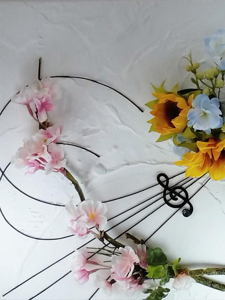 春/漆喰の塗り×Artificial　Flower
