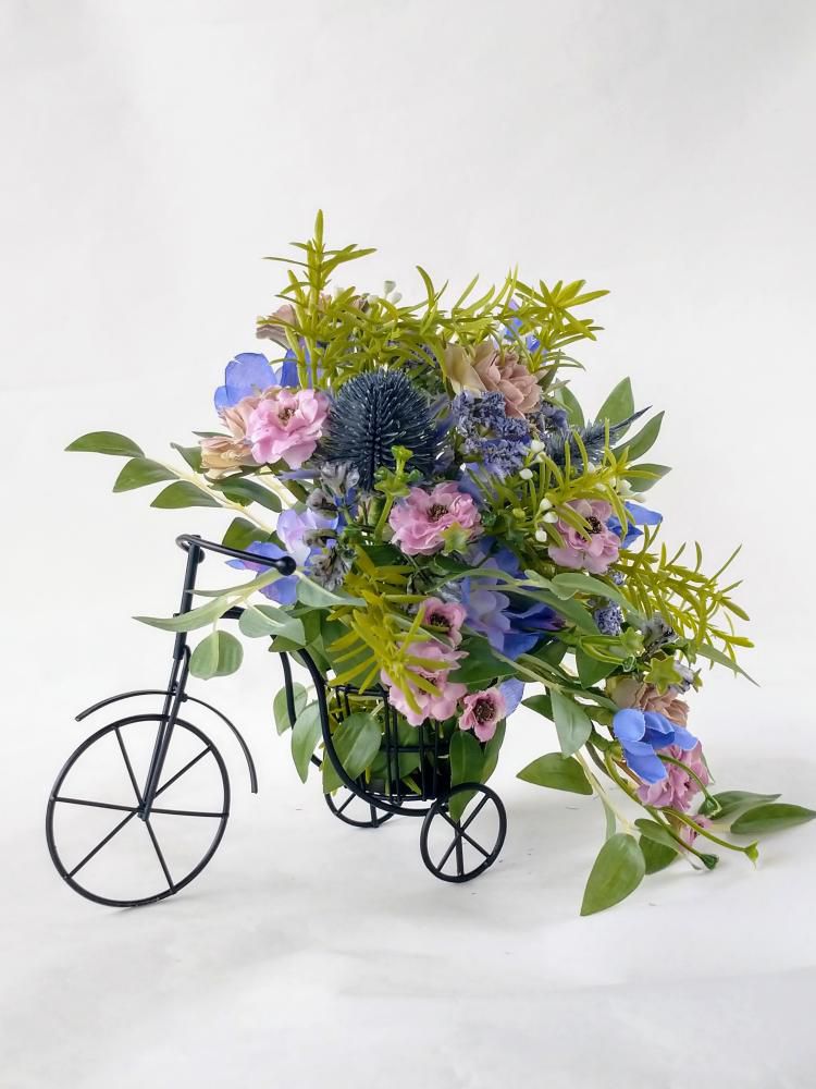 三輪車｜えがお花-アーテイフィッシャルフラワー