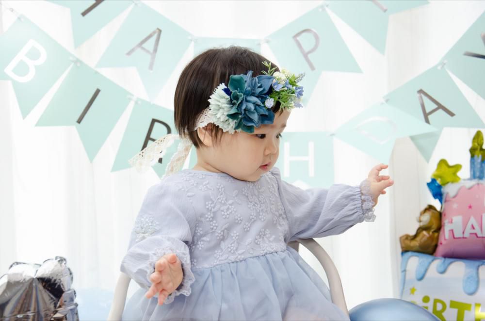 ハーフバースディから一才のお誕生日へ｜えがお花 アーティフィシャルフラワー