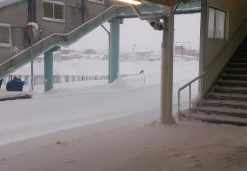 爆弾低気圧の影響で猛吹雪、運休、そして休校
