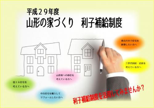 平成２９年度　山形の家づくり　利子補給制度のご案内