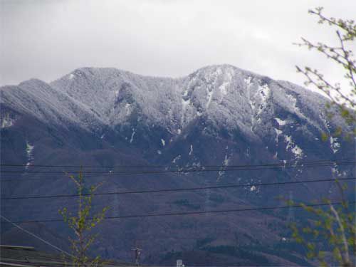 龍山に雪が