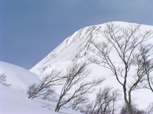 湯殿山南側