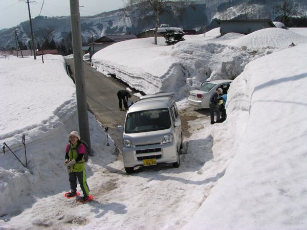里山に