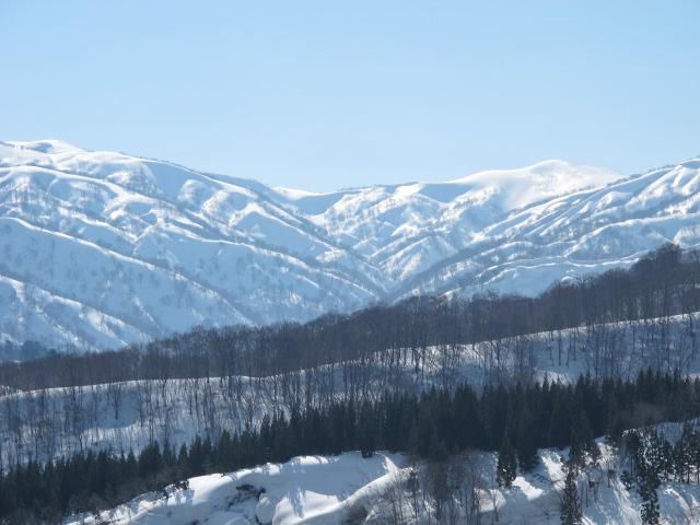 凍てつく山並