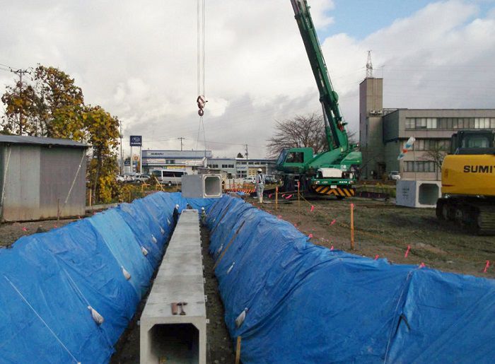 長井市観光交流センター水路付替工事