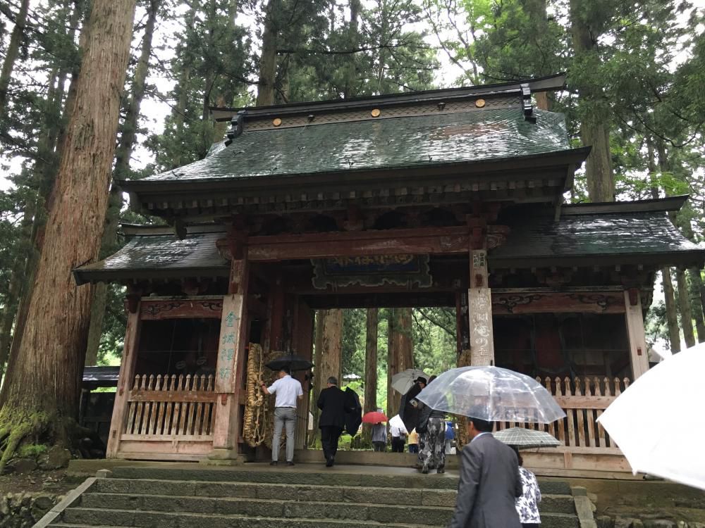 門入れば杉並深かし梅雨の昼