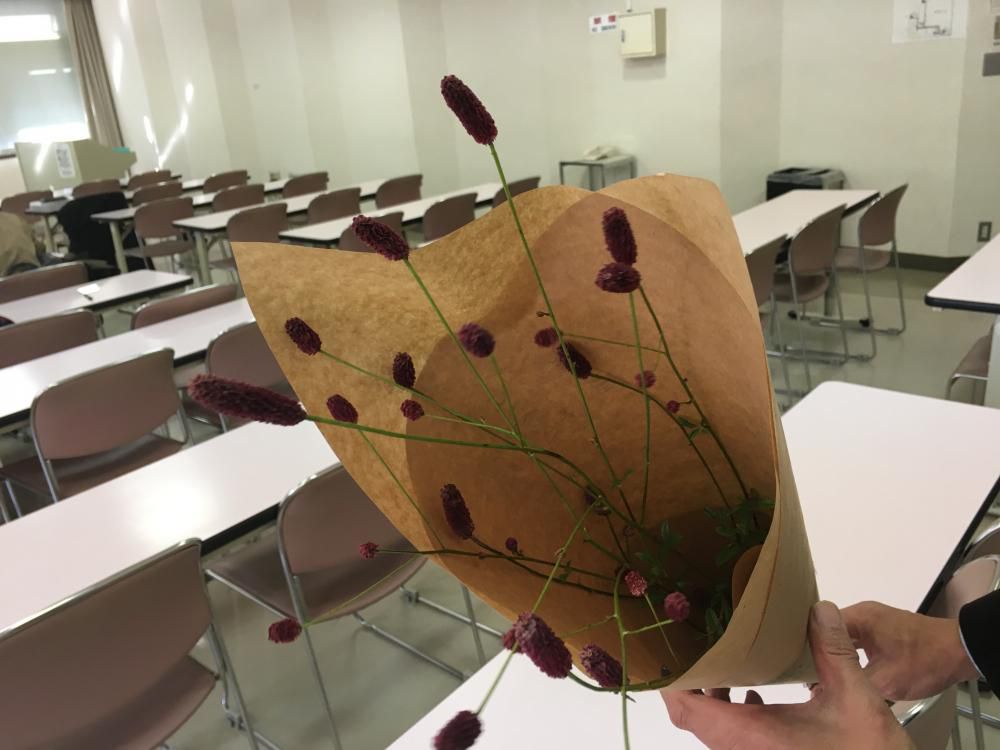 教室に持ち込まれしは吾亦紅