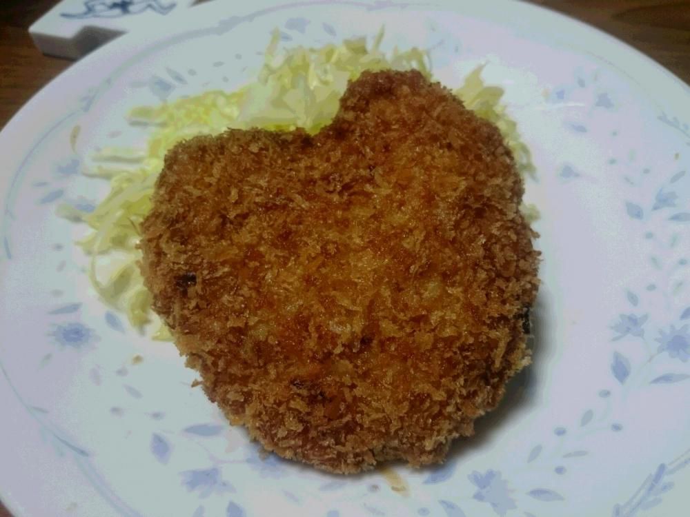 奥様の　バレンタインは　メンチカツ