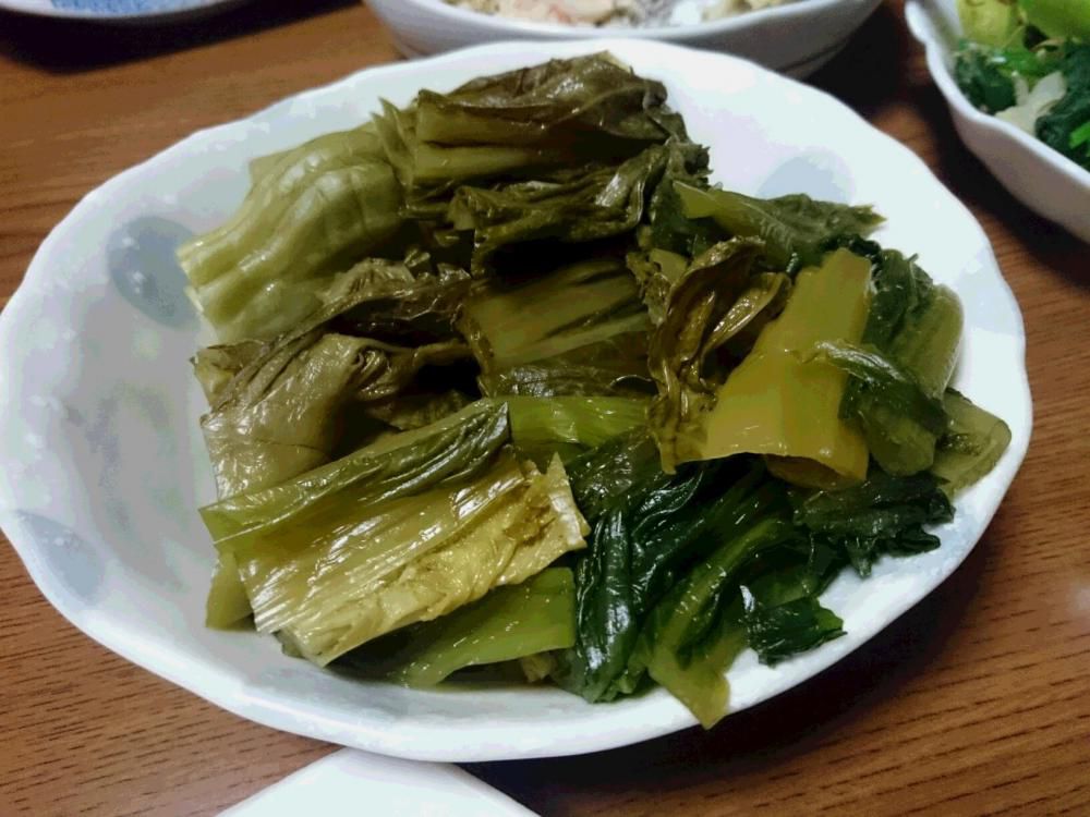 正妻と　漬けた青菜　ラストです
