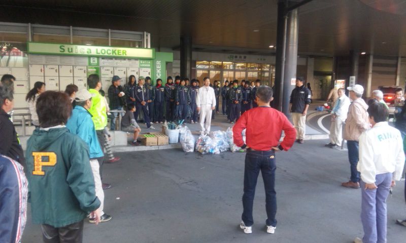 仙台駅前清掃