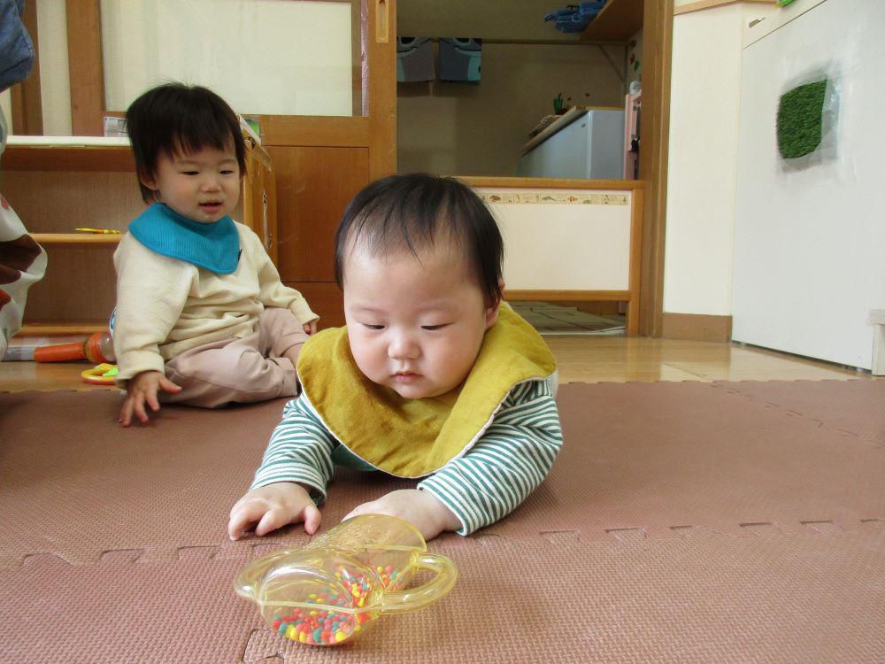 はじめてにドキドキ！～つぼみ組（０歳児）～