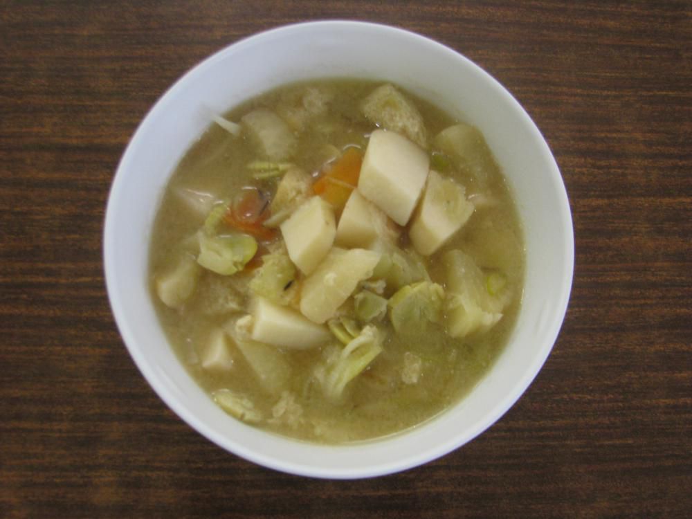 ご当地メニュー「打ち豆汁」