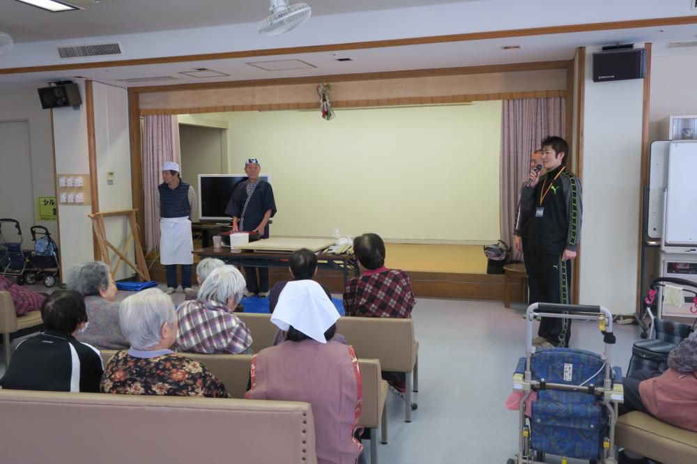 新春そば打ち　古志田そば処「けやき」高森様、情野様ボランティア