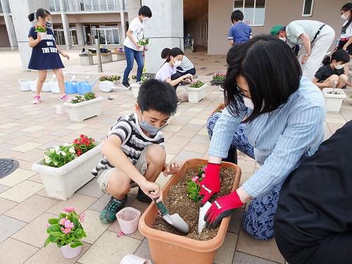 人権の花を植えました