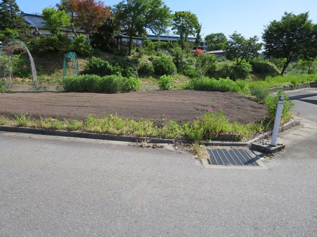 ふるさと学園の役員が畑作業