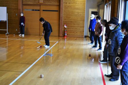 東部地区ゲートボール愛好会「冬季練習」