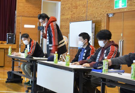 東部地区自主防災会と町消防団第３分団の情報交換会開催