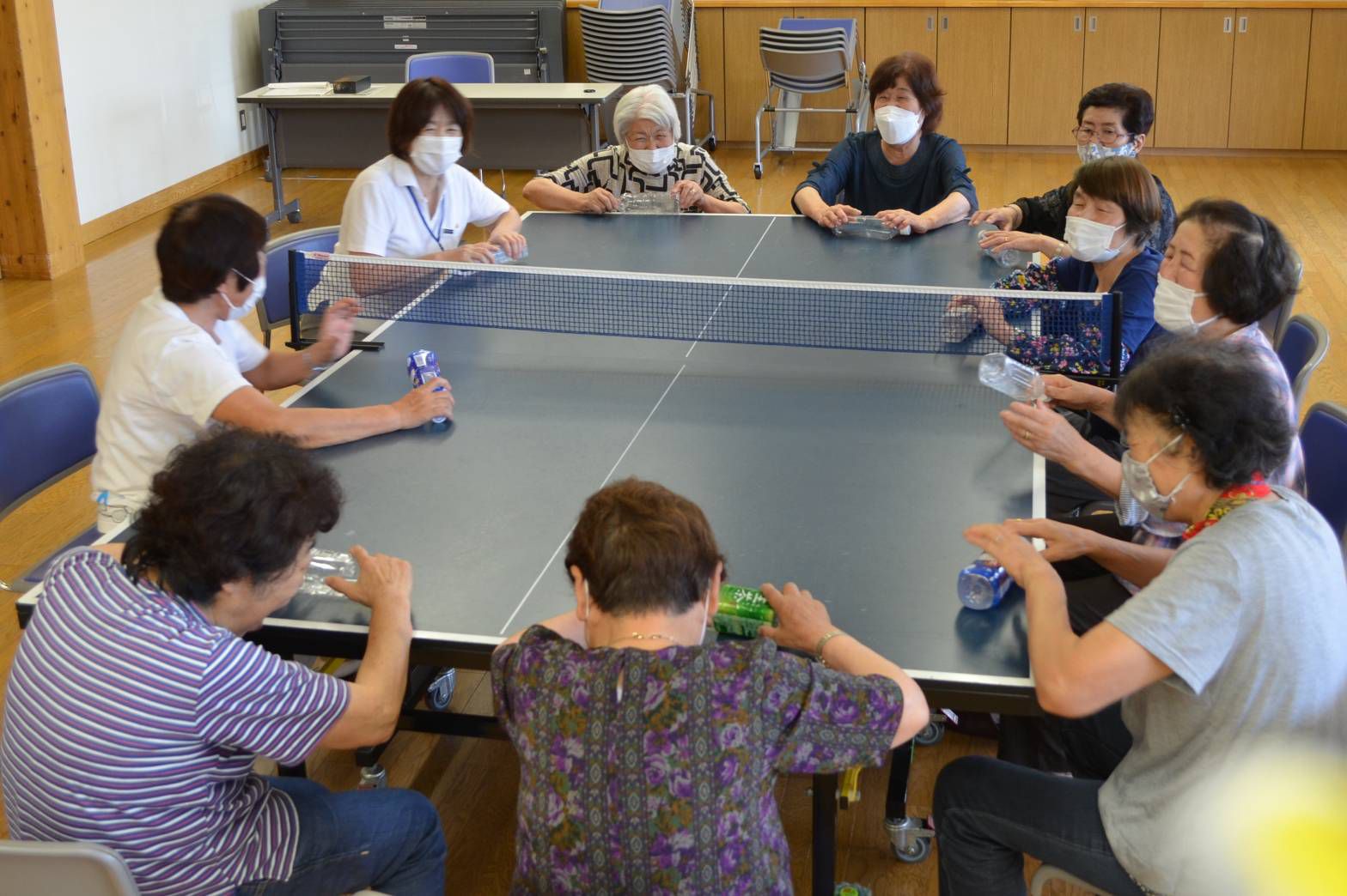 婦人学級で卓球バレー大会🏓（中部地区公民館）