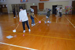 地域学校協働活動グランドゴルフ（白椿地区公民館）