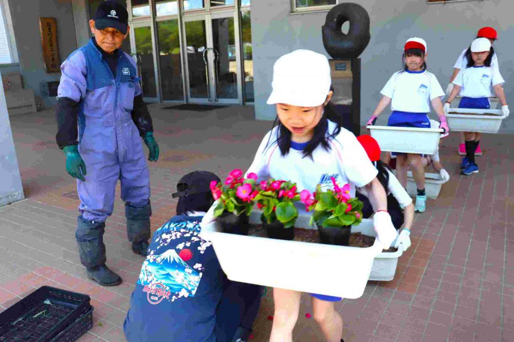 今年も人権の花を植えました