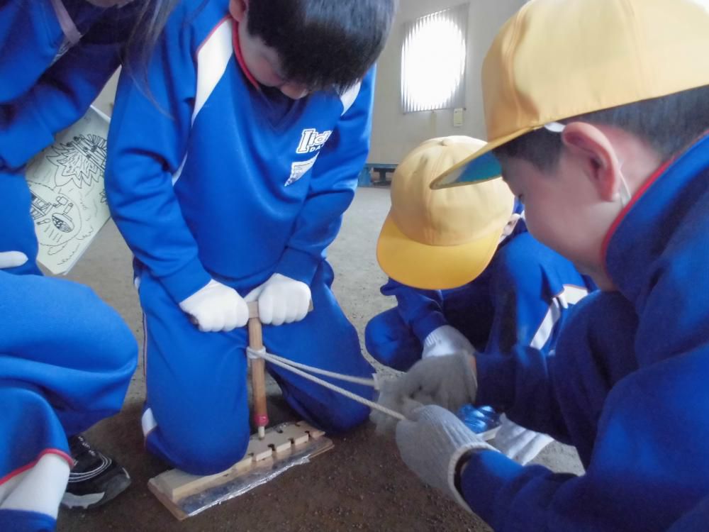 宿泊学習１（火起こし体験）
