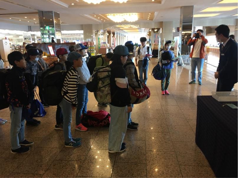 修学旅行　ホテル到着