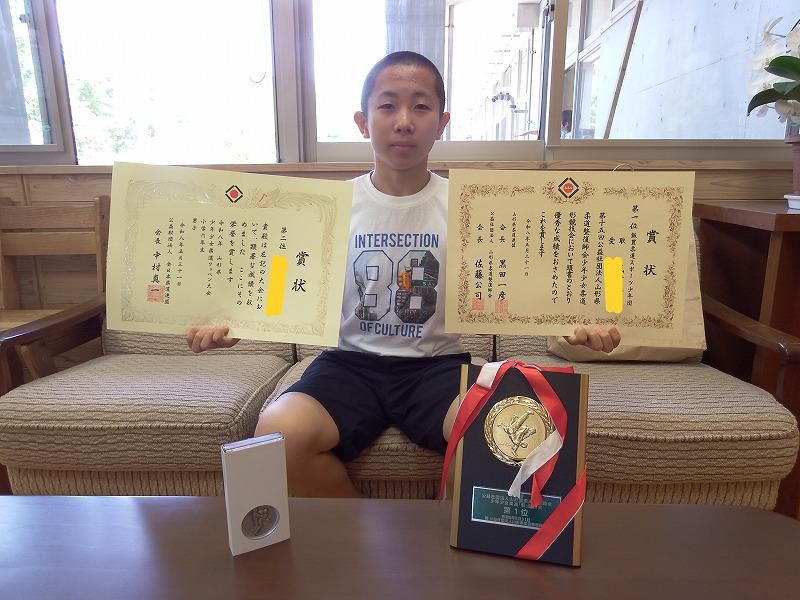 スポ少の入賞報告に来てくれました　②
