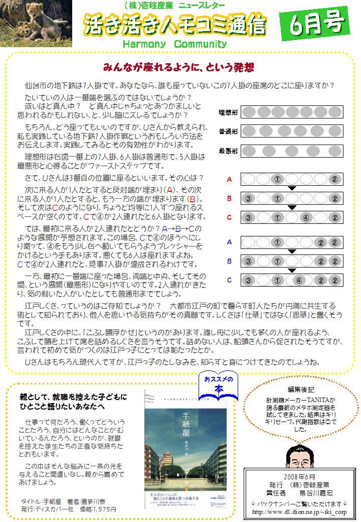 ハモコミ通信2008年6月号