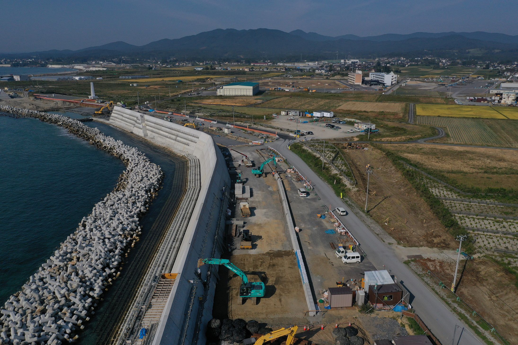 防潮堤本体が完了