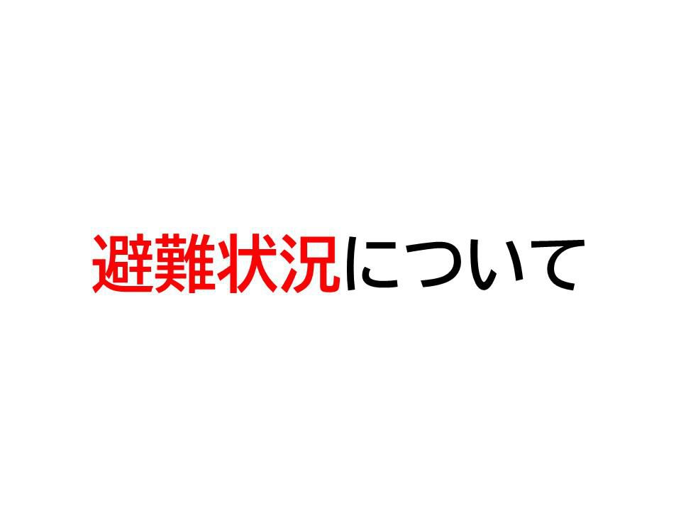避難状況について
