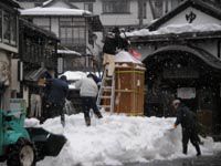 小野川雪灯篭つくり①