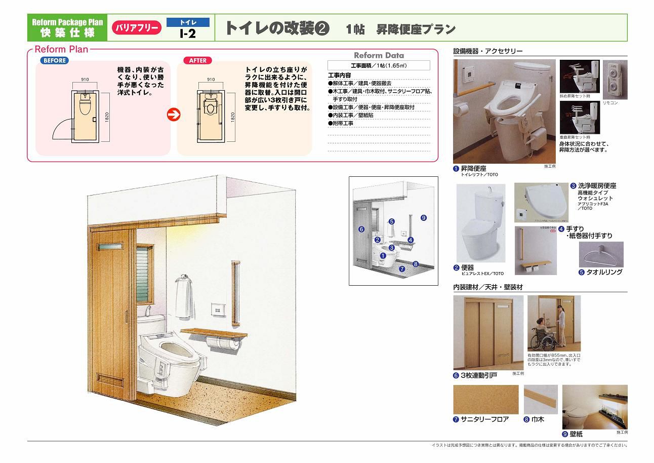 バリアフリートイレの改装ご案内