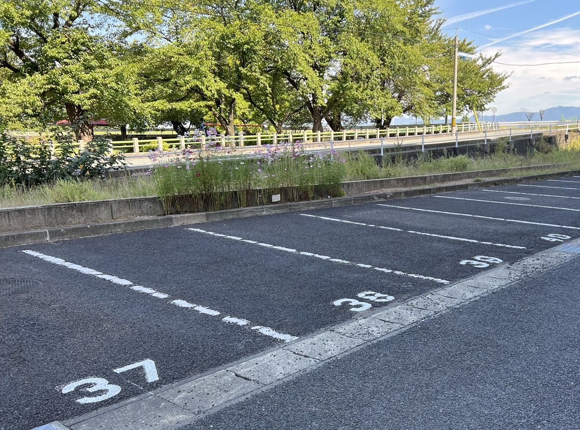 駐車場の文字入れ工事