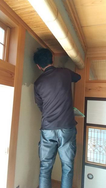 聚楽壁の塗り替え