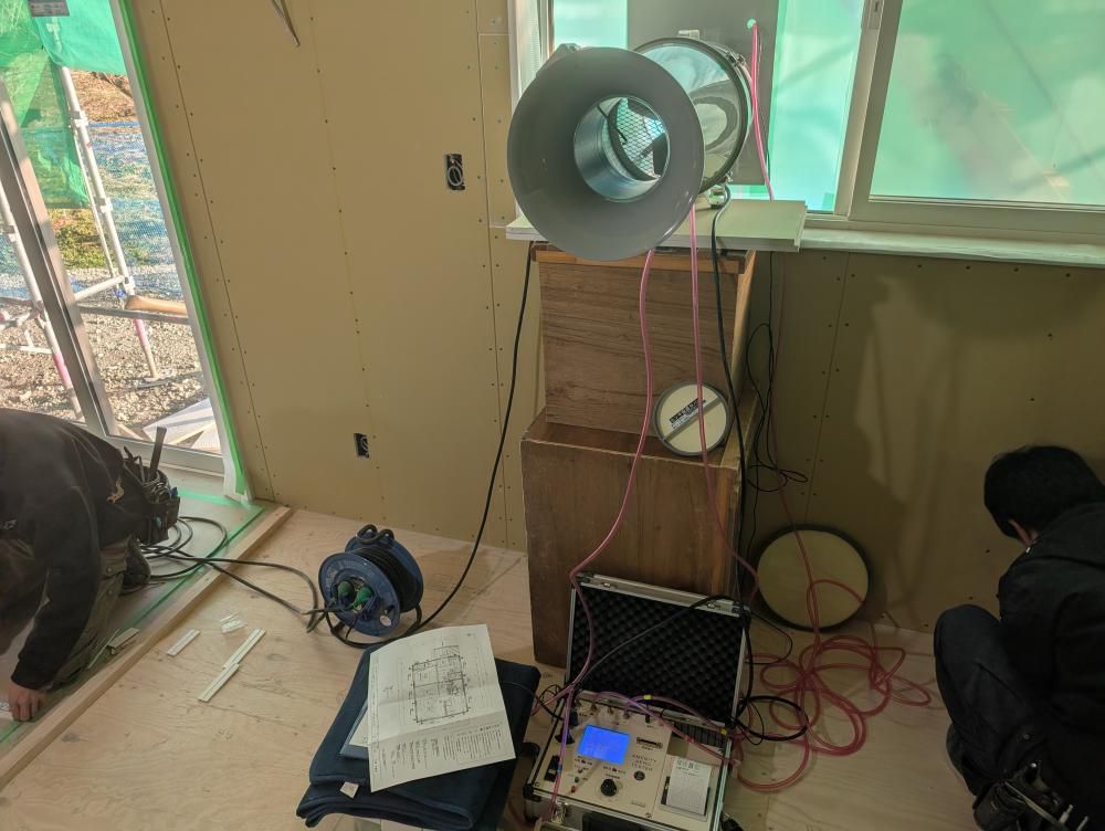 木完気密検査を行いました