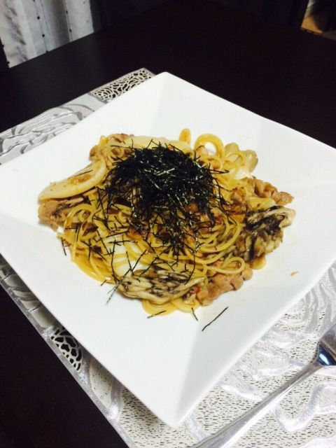 第9回菊池技建クッキング男塾！鶏肉と舞茸の和風パスタ