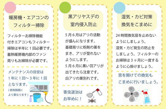 住まいのお手入れ方法