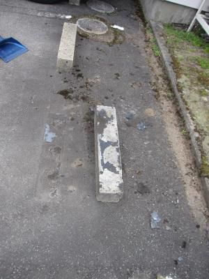 車止めはずれたので、補修してきました。