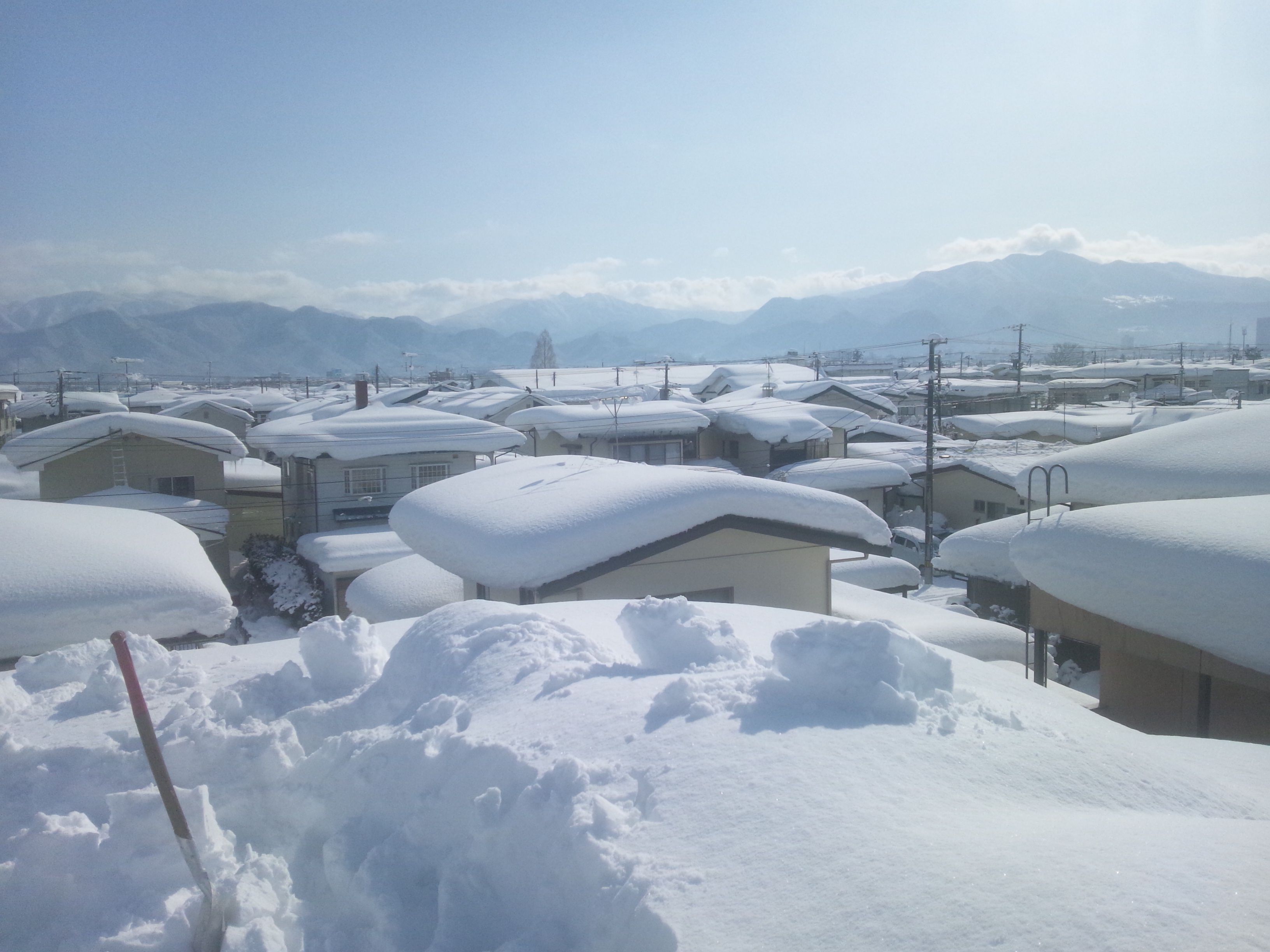 屋根の雪かき！