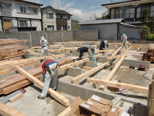 【新築住宅】 上山市 Y様邸 木工事 土台敷