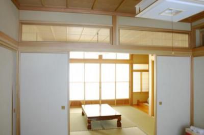 木を基調とした内装材