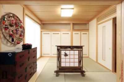 風情のある飾りが落ち着きを生み出している和室