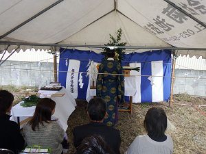 【新築住宅】　天童市中里S様邸　地鎮祭