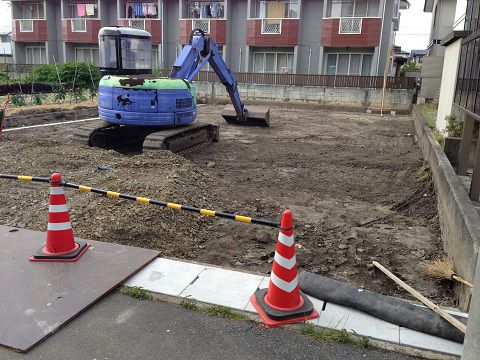 【新築住宅】　山形市瀬波　H様邸　造成工事～基礎工事