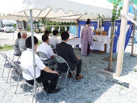 【新築住宅】　東根市本丸西N様邸　地鎮祭