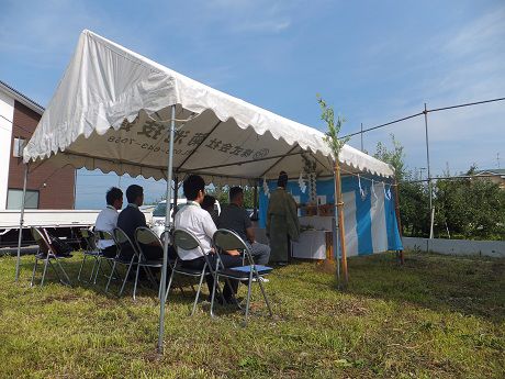 【新築住宅】　東根市神町西３丁目 Ｓ様邸　地鎮祭