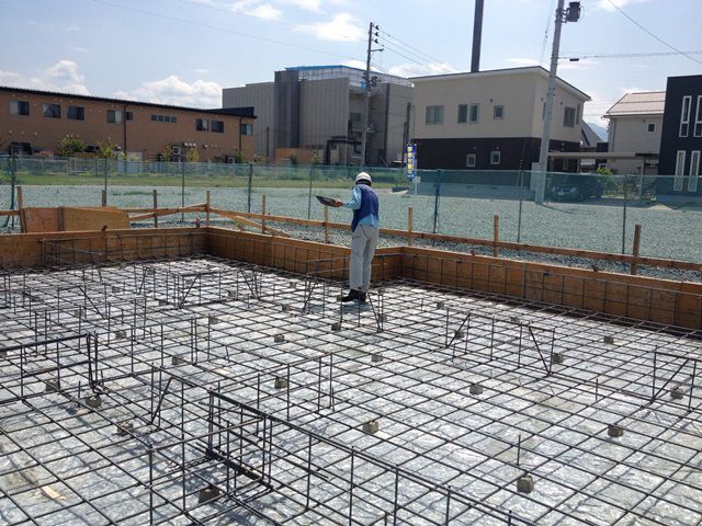 【新築住宅】山形市嶋北O様邸　基礎配筋検査